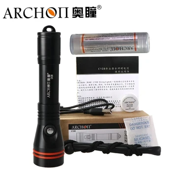 

ARCHON C10R diving flashlight USB charging dive torch 1200 lumen CREE LED chip Underwater waterproof 100m diving lighting lamp