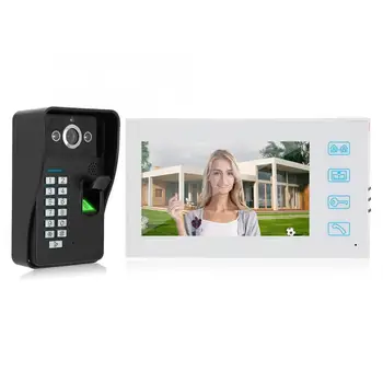 7in Wired Video Intercom 1080P Fingerprint Password Card Remote Access Control System 100-240V Doorbell 
7in Wired Video Intercom 1080P Fingerprint Password Card Remote Access Control System 100-240V Doorbell