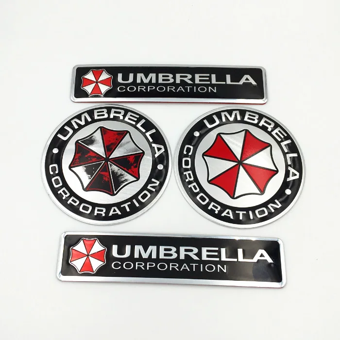 

Resident Evil Umbrella Aluminium Alloy Wire Drawing Decoration Cool Modified Universal Car Sticker Metal Car Stickers