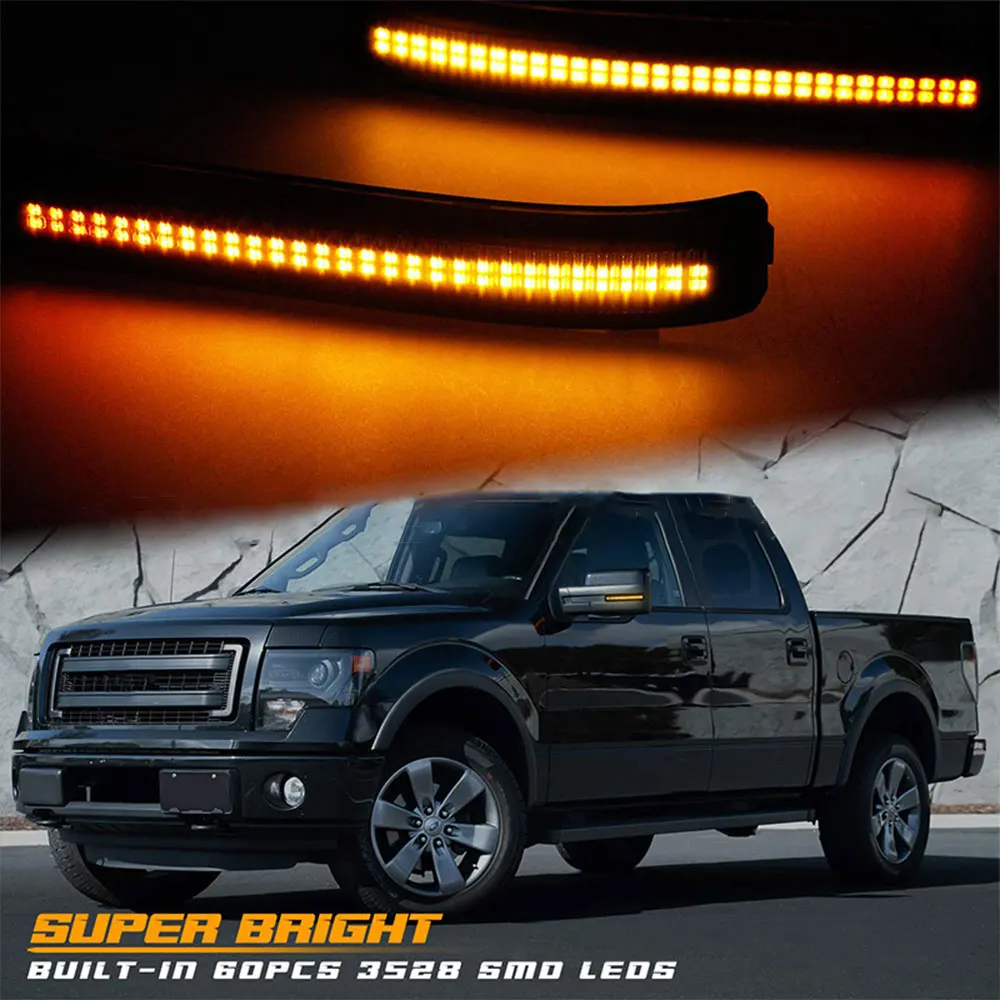 2pcs LED Dynamic Turn Signal Lamps Blinker Flowing Side Mirror Indicator Light For Ford F-Series F-150 F150 2009-2014 SVT Raptor
2pcs LED Dynamic Turn Signal Lamps Blinker Flowing Side Mirror Indicator Light For Ford F-Series F-150 F150 2009-2014 SVT Raptor