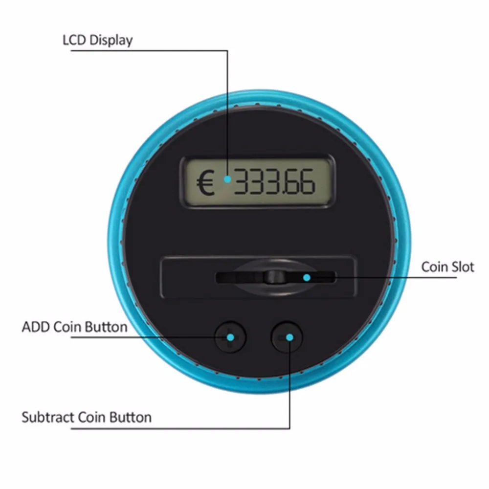 Портативный электронный цифровой счетчик монет с ЖК дисплеем коробка для