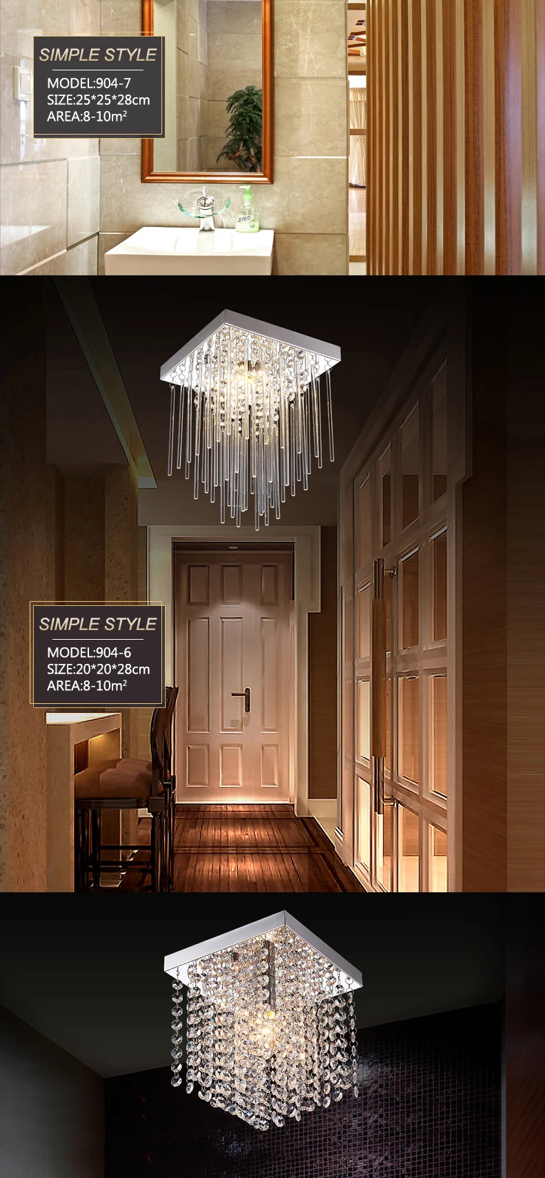 Modern Crystal LED Ceiling light Fixture For Indoor Lamp lamparas de techo Surface Mounting Ceiling Lamp For Bedroom Dining Room Modern Crystal LED Ceiling light Fixture For Indoor Lamp lamparas de techo Surface Mounting Ceiling Lamp For Bedroom Dining Room