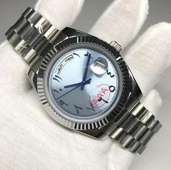 Arabic numerals Men Watch blue Dial Luxury brand Automatic day-date glide smooth second hand Reloj Watches AAA
Arabic numerals Men Watch blue Dial Luxury brand Automatic day-date glide smooth second hand Reloj Watches AAA