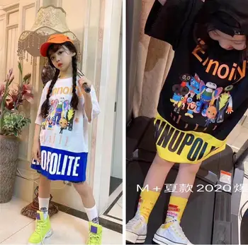 2020 Korean style girls patchwork dress cotton fashion summer girls dresses 4-10 years F12 
2020 Korean style girls patchwork dress cotton fashion summer girls dresses 4-10 years F12