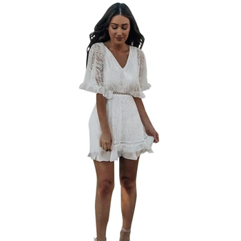 Fashion Women Lace A-Line Short Dress Long Sleeve A-Line Party Dress Elegant Dress
Fashion Women Lace A-Line Short Dress Long Sleeve A-Line Party Dress Elegant Dress