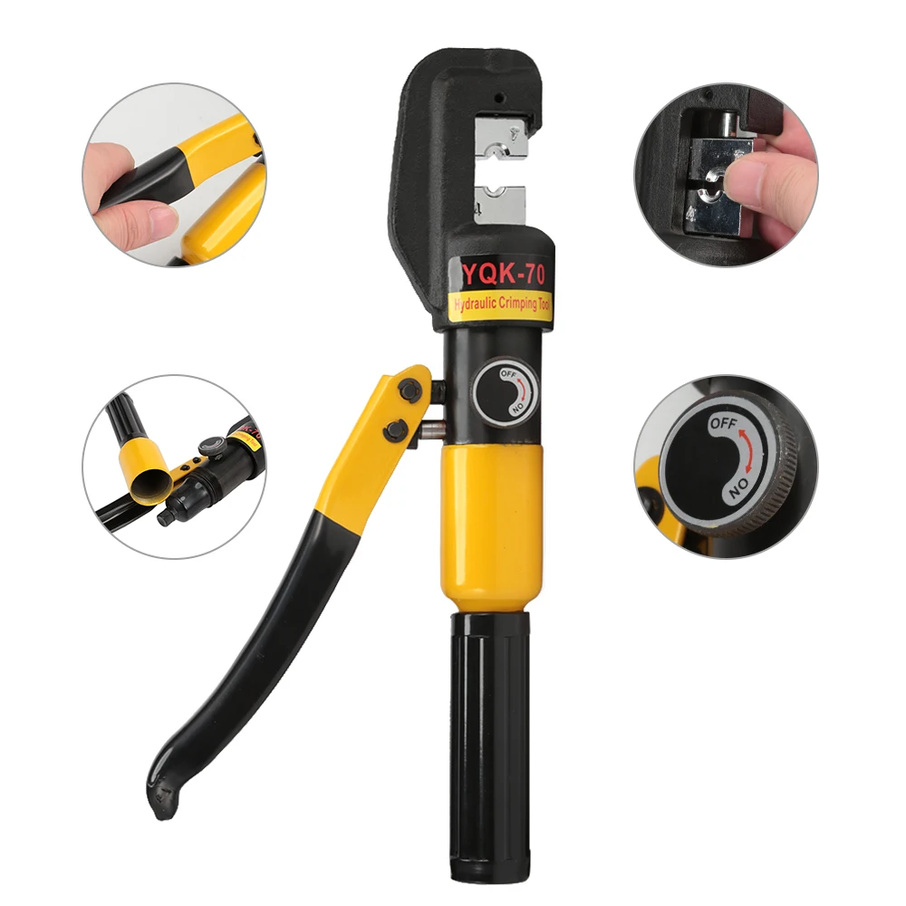 YQK - 70 Hydraulic Pressure Clamping Pliers Kit With Dies Steel Cutter Power Tool Pressure Clamp Pliers Hydraulic Pliers 8T 12mm
YQK - 70 Hydraulic Pressure Clamping Pliers Kit With Dies Steel Cutter Power Tool Pressure Clamp Pliers Hydraulic Pliers 8T 12mm