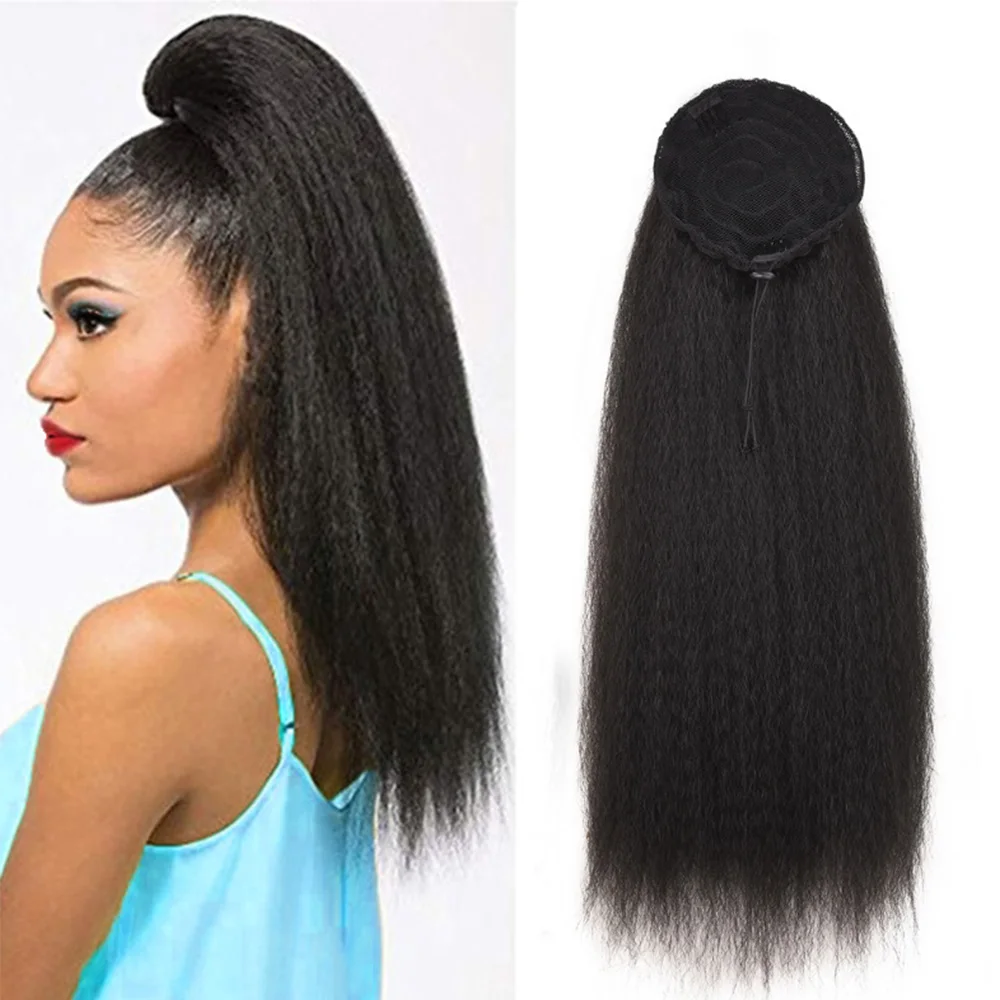 22inch Synthetic Kinky Straight Hair Drawstring Ponytail wig With Two Plastic Combs hair Extensions For Women
22inch Synthetic Kinky Straight Hair Drawstring Ponytail wig With Two Plastic Combs hair Extensions For Women