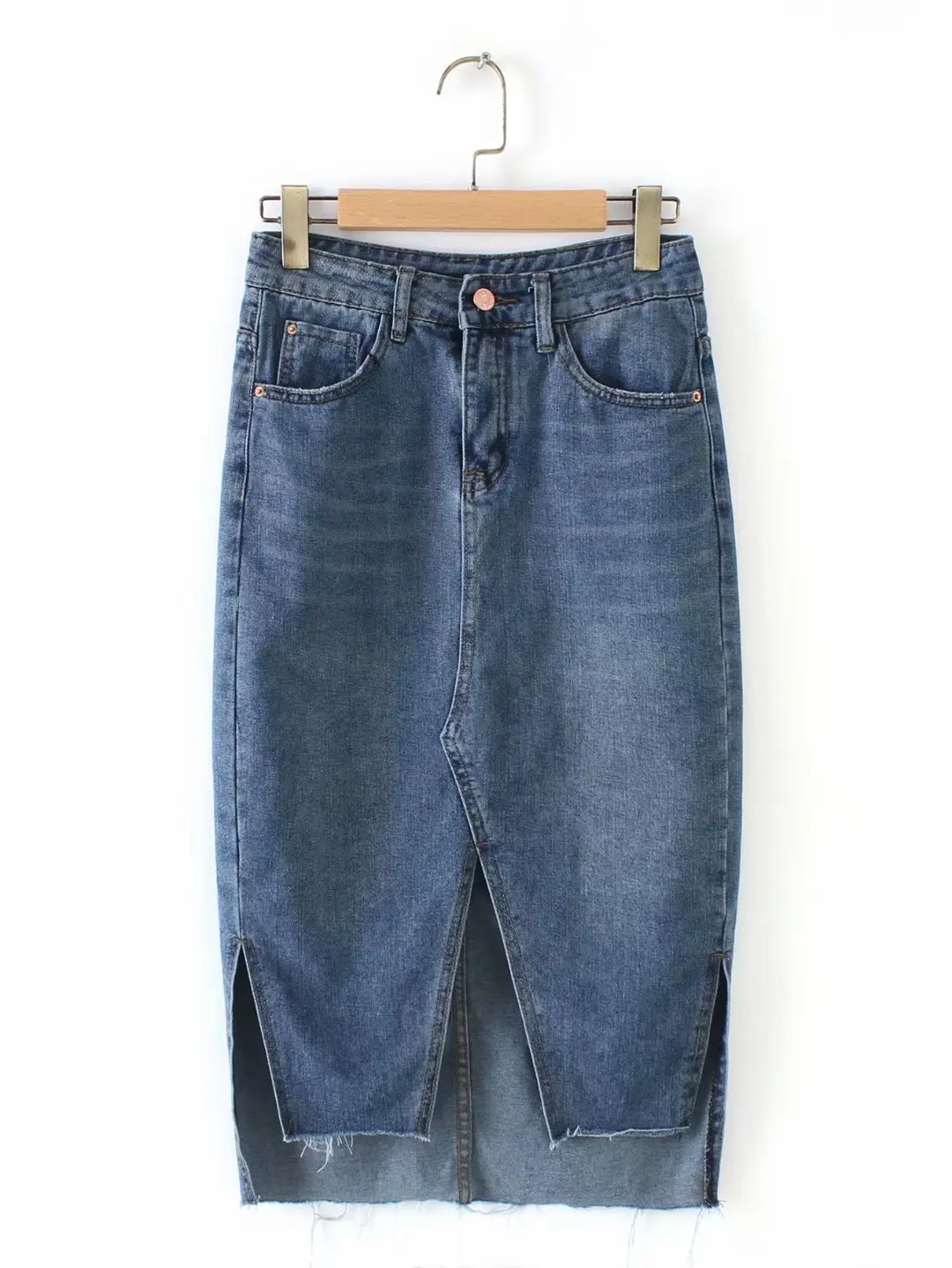 Europe And America 19 Spring Clothing New Products High-waisted Slimming Versatile Slit Skirt Flash Washing Denim Skirt Medium-l
Europe And America 19 Spring Clothing New Products High-waisted Slimming Versatile Slit Skirt Flash Washing Denim Skirt Medium-l