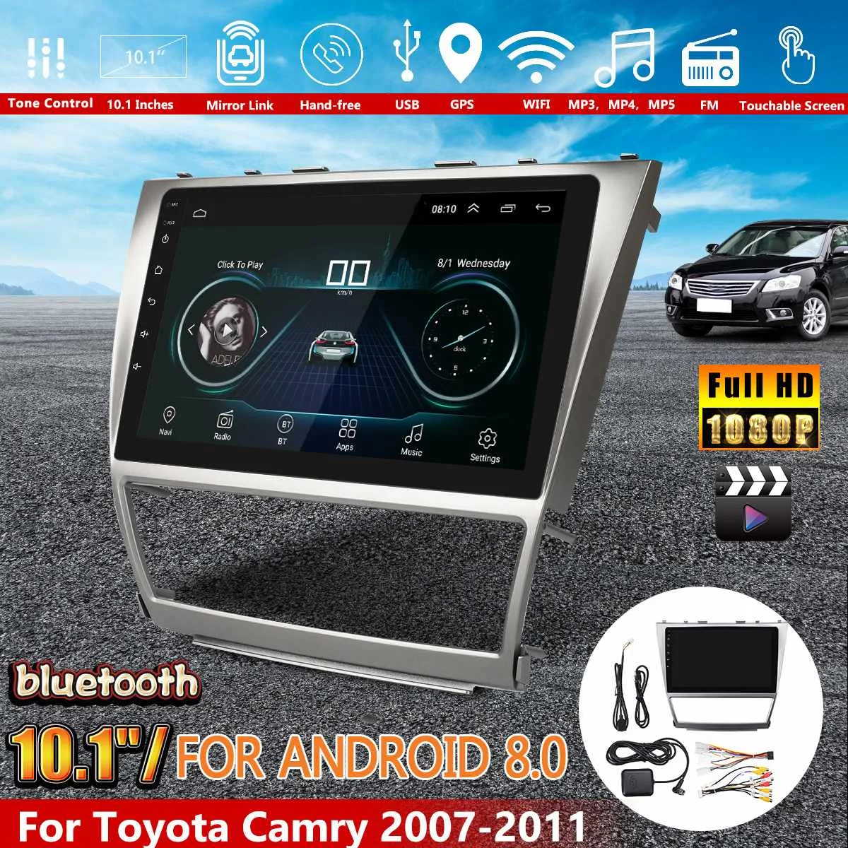 10.1inch Bigger HD Screen Android 8.0 Car Media Player With GPS Navi Radio For Toyota Camry 2006-2011 2 din Head Unit AutoStereo
10.1inch Bigger HD Screen Android 8.0 Car Media Player With GPS Navi Radio For Toyota Camry 2006-2011 2 din Head Unit AutoStereo