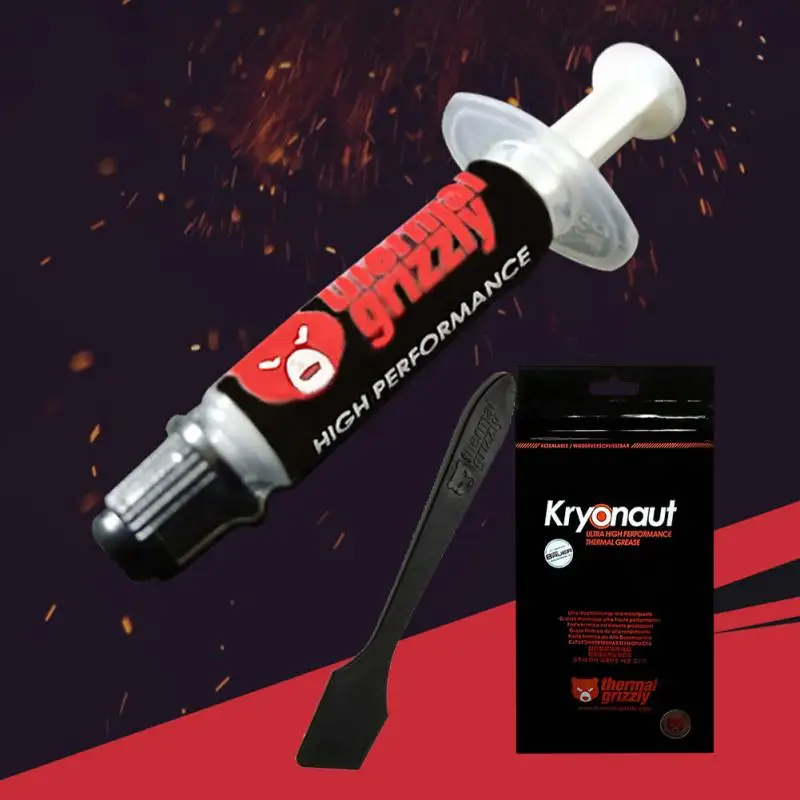 Grizzly Kryonaut Heatsink Silicone Grease CPU Thermal Paste Lightweight Efficient 1g With Scraper Harmless Cooling Compound
Grizzly Kryonaut Heatsink Silicone Grease CPU Thermal Paste Lightweight Efficient 1g With Scraper Harmless Cooling Compound