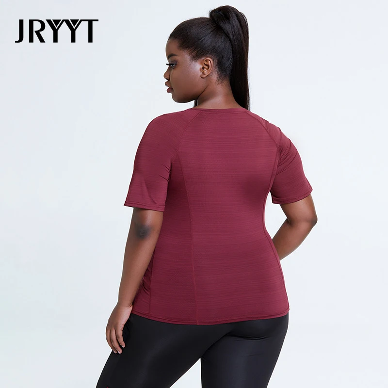 JRYYT Summer Quick-Drying Plus Size Sport T-shirt Women Fitness Breathable Slim Workout Tops Female 4XL Athletic Activewear 2021 JRYYT Summer Quick-Drying Plus Size Sport T-shirt Women Fitness Breathable Slim Workout Tops Female 4XL Athletic Activewear 2021