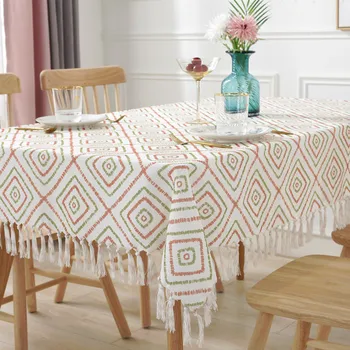 Modern grid cotton and linen simplicity printed tablecloth dining table tassels high quality TV cabinet washing machine cover
Modern grid cotton and linen simplicity printed tablecloth dining table tassels high quality TV cabinet washing machine cover