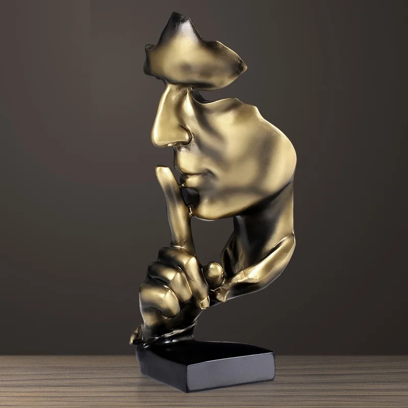 Silence Is Gold Human Face Sulpture Home Decor Modern Resin Decor Nordic Style Home Decoration Accessories
Silence Is Gold Human Face Sulpture Home Decor Modern Resin Decor Nordic Style Home Decoration Accessories