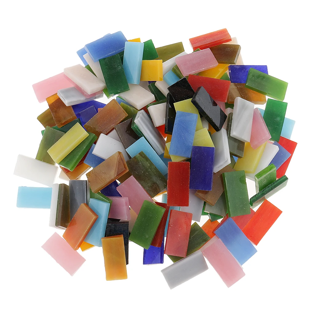 150pcs Mixed Color Vitreous Glass Mosaic Tiles Pieces For DIY Craft 10x20mm 150pcs Mixed Color Vitreous Glass Mosaic Tiles Pieces For DIY Craft 10x20mm