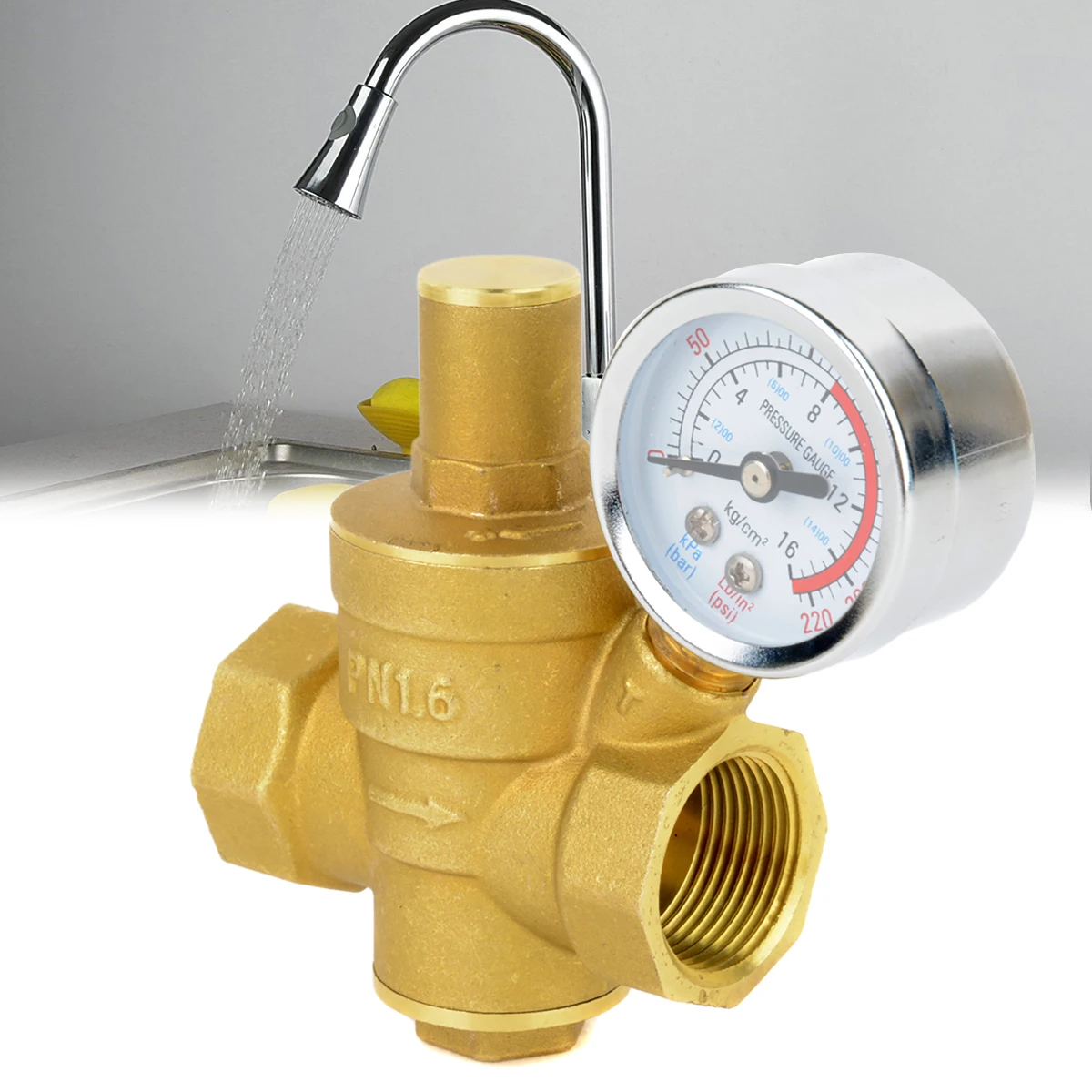 Mayitr Durable DN20 3/4" Adjustable Brass Tap Water Pressure Reducing Valve Pressure Maintaining Regulator Valves With Gauge
Mayitr Durable DN20 3/4" Adjustable Brass Tap Water Pressure Reducing Valve Pressure Maintaining Regulator Valves With Gauge