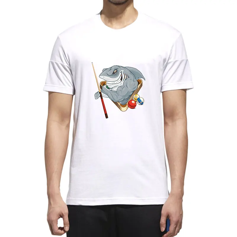 MOUNTSHARP Cartoon Shark Billiard Print Funny T Shirts Men O-Neck Casual Knitted Short Sleeve Harajuku Streetwear Clothes 
MOUNTSHARP Cartoon Shark Billiard Print Funny T Shirts Men O-Neck Casual Knitted Short Sleeve Harajuku Streetwear Clothes