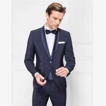 New Men’s Suit Smolking Noivo Terno Slim Fit Easculino Evening Suits For Men Formal navy blue shawl lapel business blazers groom
New Men’s Suit Smolking Noivo Terno Slim Fit Easculino Evening Suits For Men Formal navy blue shawl lapel business blazers groom
