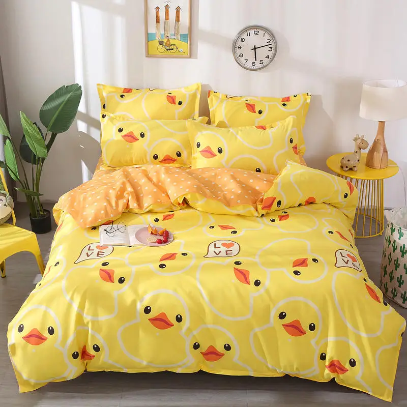 2019 Cute Yellow Duck Printing 3/4pcs Winter Bedding Set Duvet Cover Bed Flat Sheet Pillowcase Bedroom Supplies Dropshipping
2019 Cute Yellow Duck Printing 3/4pcs Winter Bedding Set Duvet Cover Bed Flat Sheet Pillowcase Bedroom Supplies Dropshipping