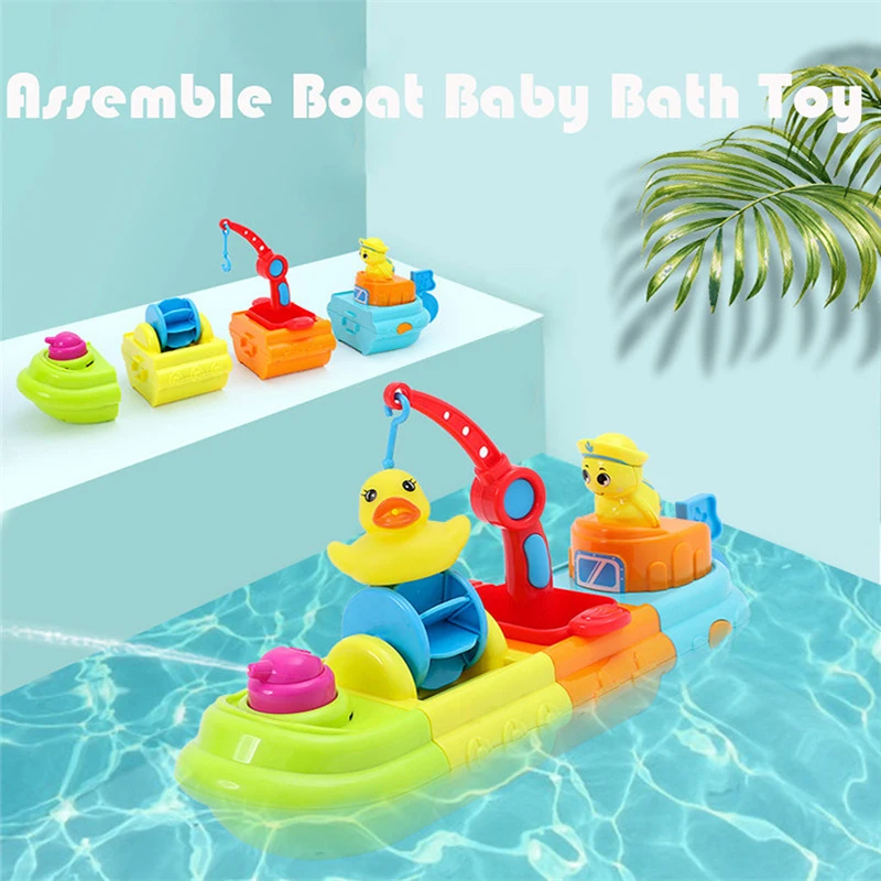 Baby Bath Toy Set DIY Cartoon Animal Duck Boat Water Spraying Shower Pool Kid Play Water Toys Fun Children Bathroom Bathing Toy
Baby Bath Toy Set DIY Cartoon Animal Duck Boat Water Spraying Shower Pool Kid Play Water Toys Fun Children Bathroom Bathing Toy