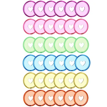 60 Pcs 24mm Plastic Book Binding Discs, Discbound Expansion Discs, Heart Binder Rings Mushroom Hole for DIY Notebooks 
60 Pcs 24mm Plastic Book Binding Discs, Discbound Expansion Discs, Heart Binder Rings Mushroom Hole for DIY Notebooks