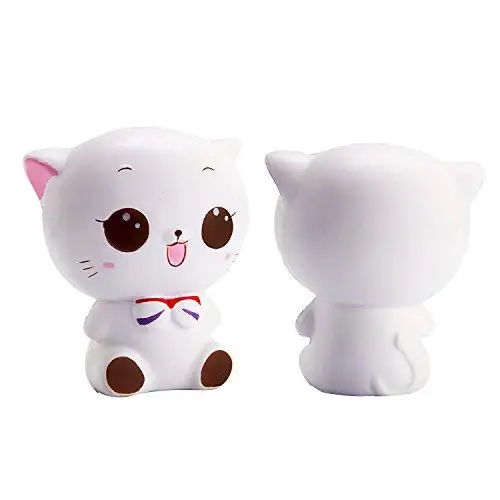 Tanie Śliczny biały kot Squishy Kawaii powolny wzrost zabawki do ściskania uzdrawianie zabawa dzieci Kawaii sklep