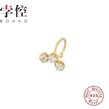 BOAKO 1PC Pentagram Clip Earring 925 Sterling Silver Earrings For Women Zircon Earring Silver Jewelry Pendientes Brincos 
BOAKO 1PC Pentagram Clip Earring 925 Sterling Silver Earrings For Women Zircon Earring Silver Jewelry Pendientes Brincos