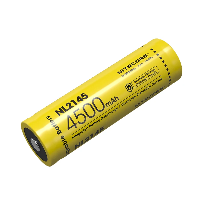 NITECORE 21700 Li-ion Rechargeable Battery 3.6v 16.2Wh NL2145 4500mAh High-performance Protective Circuit Battery for Flashlight
NITECORE 21700 Li-ion Rechargeable Battery 3.6v 16.2Wh NL2145 4500mAh High-performance Protective Circuit Battery for Flashlight