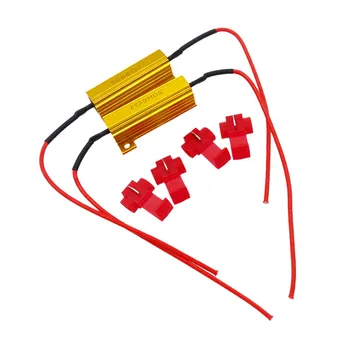 2 Pcs 50W 6 ohm Load Resistors LED Flash Rate Turn Signals Light Indicator Controllers Brake Motorcycle With 4 Quick Wire Clip
2 Pcs 50W 6 ohm Load Resistors LED Flash Rate Turn Signals Light Indicator Controllers Brake Motorcycle With 4 Quick Wire Clip