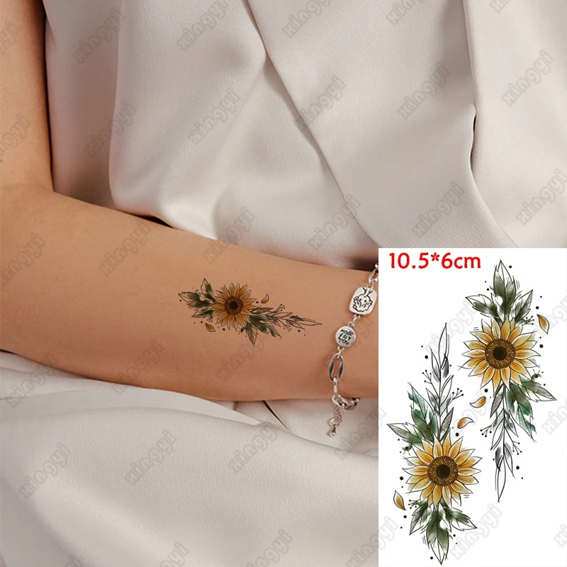 Waterproof Temporary Tattoo Sticker Sunflower Small Cute Flower Children's Tatoo Body Art Water Transfer Flash Tatto Women Men
Waterproof Temporary Tattoo Sticker Sunflower Small Cute Flower Children's Tatoo Body Art Water Transfer Flash Tatto Women Men