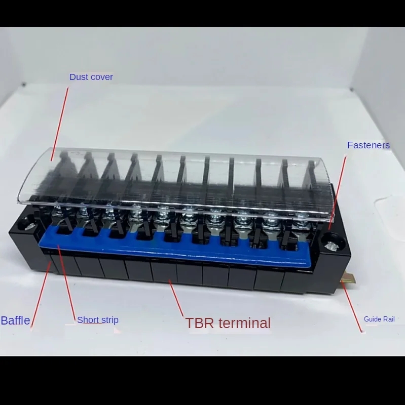 Copper wiring terminal bar TBR-10 guide rail combined type TBR10A1.5 wiring bar does not slide foot
Copper wiring terminal bar TBR-10 guide rail combined type TBR10A1.5 wiring bar does not slide foot