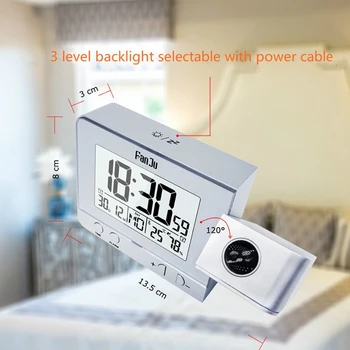 FanJu Projection Alarm Clock Digital Date Snooze Function Backlight Projector Desk Table Led Clock with Time Projection
FanJu Projection Alarm Clock Digital Date Snooze Function Backlight Projector Desk Table Led Clock with Time Projection