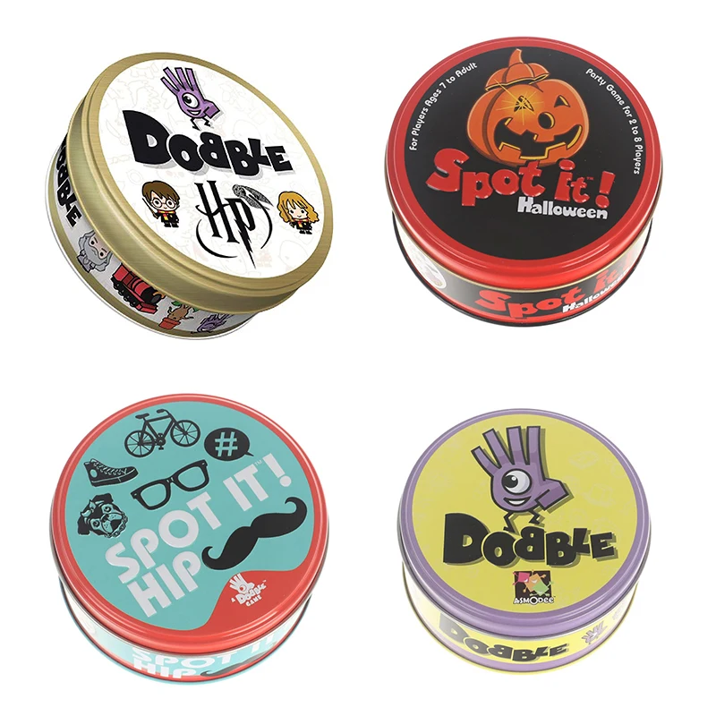 Dobble HP Harried Spot It Card Game Toy Iron Box Sport Go Camping Hip Kids Board Game Gift 55 Cards
Dobble HP Harried Spot It Card Game Toy Iron Box Sport Go Camping Hip Kids Board Game Gift 55 Cards