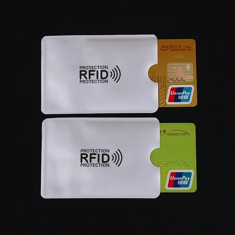 100pcs Anti RFID Wallet Blocking Sleeve Reader Lock Bank Card Holder ID Bank Card Case Metal Credit NFC Protector Outdoor Tools
100pcs Anti RFID Wallet Blocking Sleeve Reader Lock Bank Card Holder ID Bank Card Case Metal Credit NFC Protector Outdoor Tools