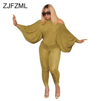 Shiny Lurex Plus Size Two Piece Set Sweat Suits Women Sloping Shoulder Batwing Sleeve Crop Top and Long Pants 2 Piece Outfit
Shiny Lurex Plus Size Two Piece Set Sweat Suits Women Sloping Shoulder Batwing Sleeve Crop Top and Long Pants 2 Piece Outfit
