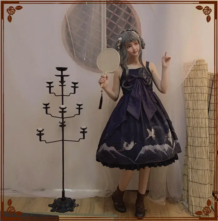 Yuan Shan He Chinese Style Hanfu Dress Lolita JSK Sleeveless Dress Chiffon Big Bow Cute Fairy Kei Vintage Navy Blue
Yuan Shan He Chinese Style Hanfu Dress Lolita JSK Sleeveless Dress Chiffon Big Bow Cute Fairy Kei Vintage Navy Blue
