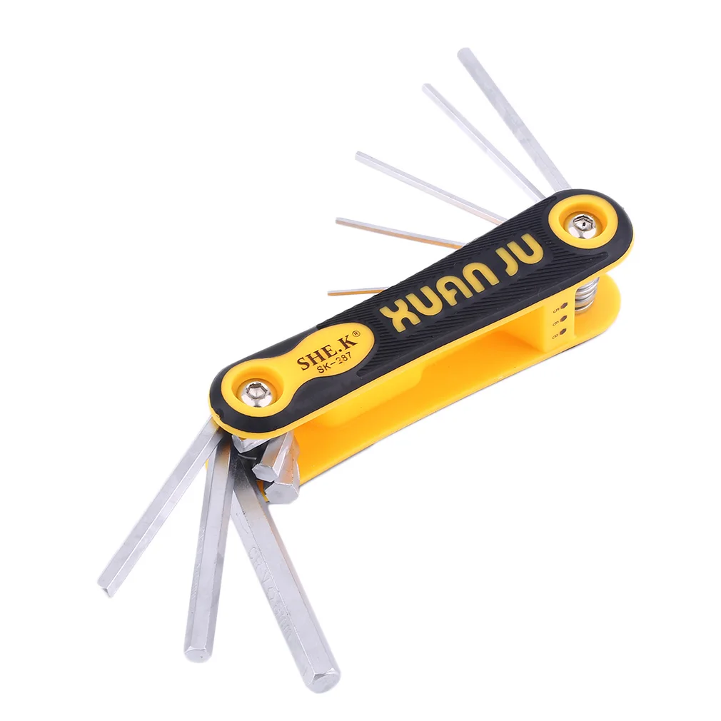 Inner Six Angle Wrench Set Chromium Vanadium Alloy Steel Professional and Practical Wrench Folding Type
Inner Six Angle Wrench Set Chromium Vanadium Alloy Steel Professional and Practical Wrench Folding Type