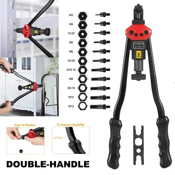 Easy Automatic Rivet Tool Set Manual Riveting Tool Pull Cap Heavy Duty Hand Riveter LKS99
Easy Automatic Rivet Tool Set Manual Riveting Tool Pull Cap Heavy Duty Hand Riveter LKS99