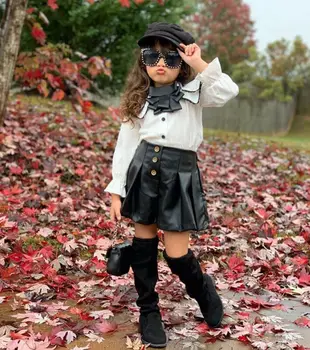 Pudcoco 2PCS Toddler Kids Girl Clothes Set Autumn Long Flare Sleeve Tassel Blouse Tops + PU Leather Shorts Outfit Child Suit
Pudcoco 2PCS Toddler Kids Girl Clothes Set Autumn Long Flare Sleeve Tassel Blouse Tops + PU Leather Shorts Outfit Child Suit