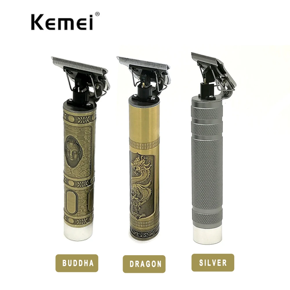 

KEMEI KM-1974 Professional Hair Clipper Barber Carving Crafs Buddha Retro Cordless Trimmer Men T-shape Hair Cutting Machine