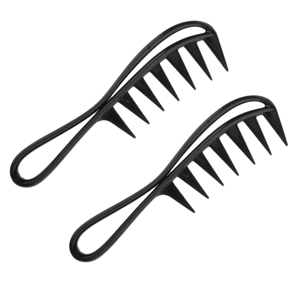2pcs Mens Oily Hair Pick Comb Salon Dyeing Hairdressing Styling Wide Tooth 2pcs Mens Oily Hair Pick Comb Salon Dyeing Hairdressing Styling Wide Tooth