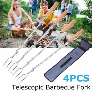 Useful Stainless Steel BBQ Tools Flat Barbecue Stick BBQ Roasting Needle with Wooden Handle Skewers Outdoor Camping BBQ Forks
Useful Stainless Steel BBQ Tools Flat Barbecue Stick BBQ Roasting Needle with Wooden Handle Skewers Outdoor Camping BBQ Forks