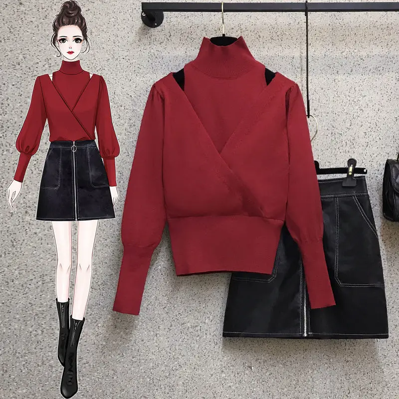 Plus Size Women's Fat Sister Suit Western Style Reduced Age and Thinner Knitted Sweater Short Skirt Set
Plus Size Women's Fat Sister Suit Western Style Reduced Age and Thinner Knitted Sweater Short Skirt Set