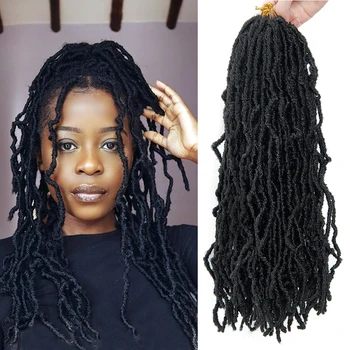 Curly Nu Locs Crochet Hair 18Inch Goddess Faux Locs Braiding Hair Natural Wavy Dreadlocks Synthetic Hair Extensions Hair Braids 
Curly Nu Locs Crochet Hair 18Inch Goddess Faux Locs Braiding Hair Natural Wavy Dreadlocks Synthetic Hair Extensions Hair Braids