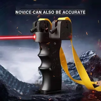 Powerful Laser Aiming Slingshot with Flat Rubber Band High Precision Shooting Catapult Outdoor Sports Games Sling Shot
Powerful Laser Aiming Slingshot with Flat Rubber Band High Precision Shooting Catapult Outdoor Sports Games Sling Shot