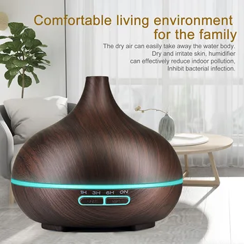 400ml Electric Aroma Air Diffuser Wood Pattern Ultrasonic Air Humidifier Mist Maker With 7 Colors Lights For Office Home
400ml Electric Aroma Air Diffuser Wood Pattern Ultrasonic Air Humidifier Mist Maker With 7 Colors Lights For Office Home