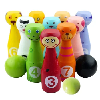 Cute Wooden Cartoon Animals Kids Bowling Set Entertainment Hands On For Toddlers Intellectual Development Educational Toy Gift 
Cute Wooden Cartoon Animals Kids Bowling Set Entertainment Hands On For Toddlers Intellectual Development Educational Toy Gift