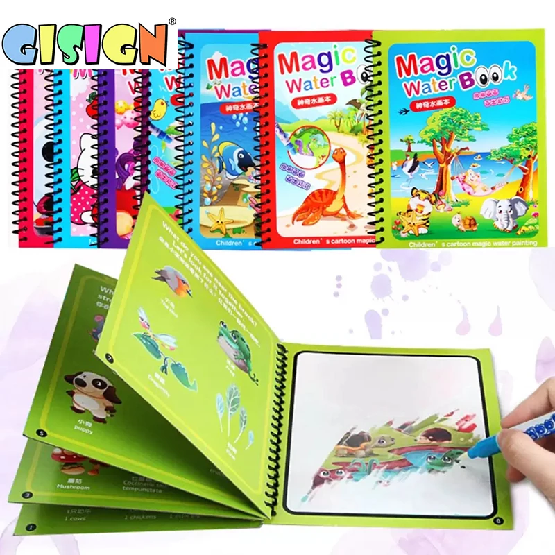 Magic Water Drawing Board Coloring Book For Children Kids Mat Montessori Card Set Cartoons Books Doodle Pen Painting Toys
Magic Water Drawing Board Coloring Book For Children Kids Mat Montessori Card Set Cartoons Books Doodle Pen Painting Toys