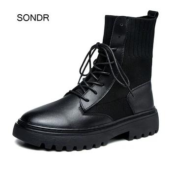 Martin Shoes Women Ankle Boots with Fur 2020 Fashion Brand Ladies Warm footware Cross-tied Female zapatos de mujer Real Leather 
Martin Shoes Women Ankle Boots with Fur 2020 Fashion Brand Ladies Warm footware Cross-tied Female zapatos de mujer Real Leather