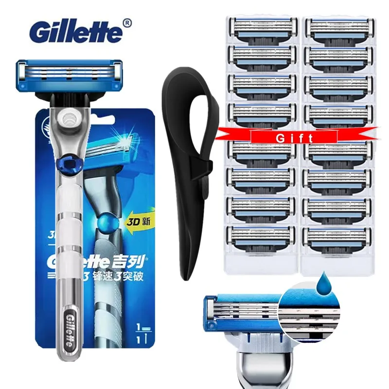 Gillette Mach 3 Turbo 3D Men's Razor Handle Machine for Shaving Razor Blade Cassettes Shaver For Beard with Rubber Sleeve
Gillette Mach 3 Turbo 3D Men's Razor Handle Machine for Shaving Razor Blade Cassettes Shaver For Beard with Rubber Sleeve