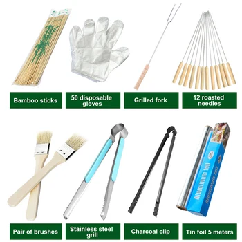 8pcs/Set Outdoor Barbecue Tools Camping Picnic Barbecue BBQ Accessories Set BBQ Supplies Grill Fork Brush Baking Clip Tin Foil
8pcs/Set Outdoor Barbecue Tools Camping Picnic Barbecue BBQ Accessories Set BBQ Supplies Grill Fork Brush Baking Clip Tin Foil